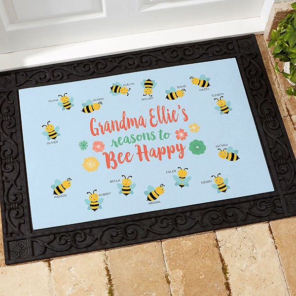 Personalized Doormats - Reasons to Bee Happy - 23585