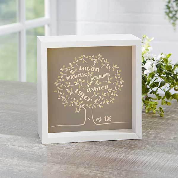 Personalized LED Light Shadow Box - Tree of Life - 23603