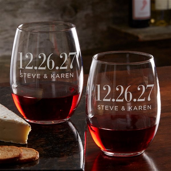 Personalized Wedding Favor Glasses - The Big Day - 23609