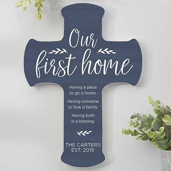 Our First Home Personalized Wall Cross - 23631