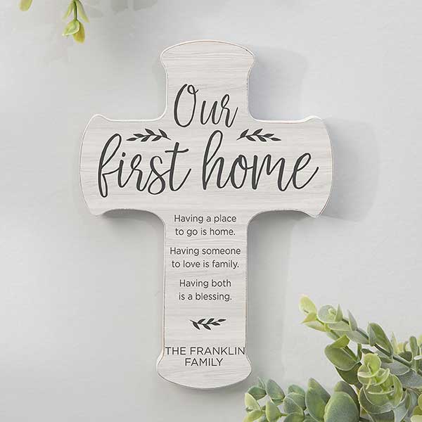 Our First Home Personalized Wall Cross - 23631