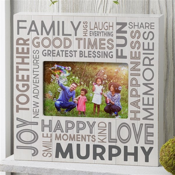 Personalized Box Picture Frames - Family Word Art - 23639