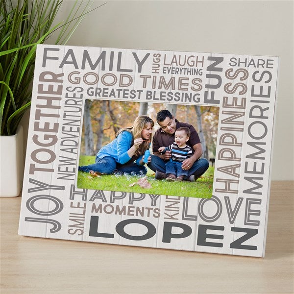 Personalized Box Picture Frames - Family Word Art - 23639