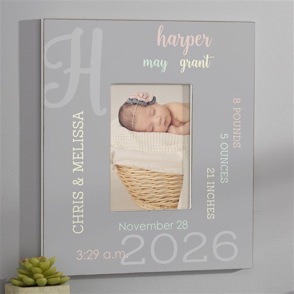 Modern All About Baby Girl Personalized Picture Frames - 23643