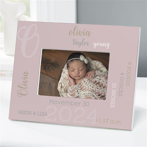 Modern All About Baby Girl Personalized Picture Frames - 23643