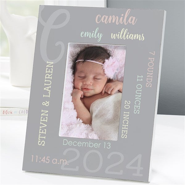 Modern All About Baby Girl Personalized Picture Frames - 23643