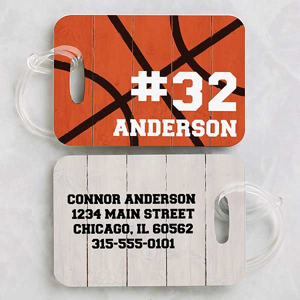 Basketball Personalized Luggage Tags - 2 Pc Set  - 23644