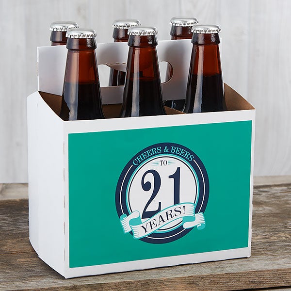 Personalized Beer Bottle Labels & Bottle Carrier - Cheers & Beers - 23660