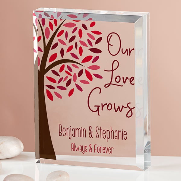Personalized Colored Keepsake - Our Love Grows - 23686