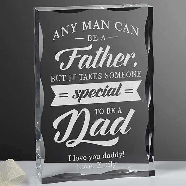 Any Man Can Be A Father... Custom Engraved Keepsake for Dad - 23689