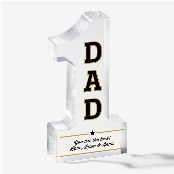 #1 Dad Personalized Colored Keepsake Award - 23691