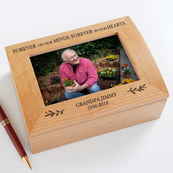 Your Life Gave Us Memories Engraved Memorial Photo Keepsake Box - 23694