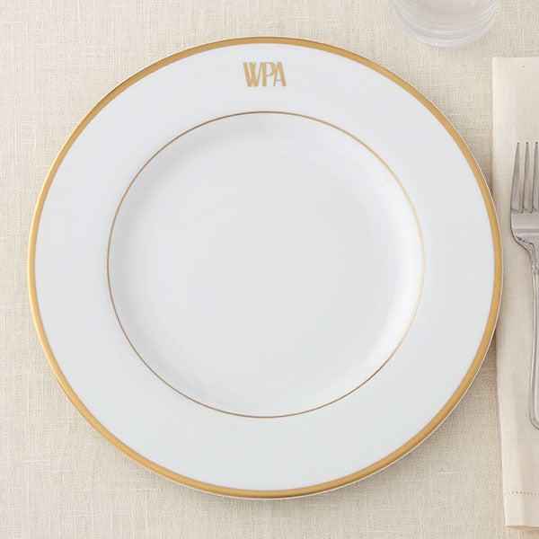 Pickard Signature Gold Monogrammed Dinner Plate - 23699D