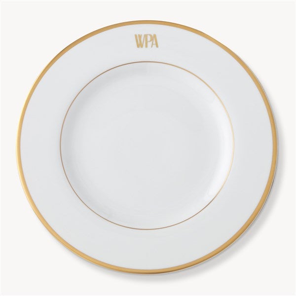 Pickard Signature Gold Monogrammed Dinner Plate - 23699D
