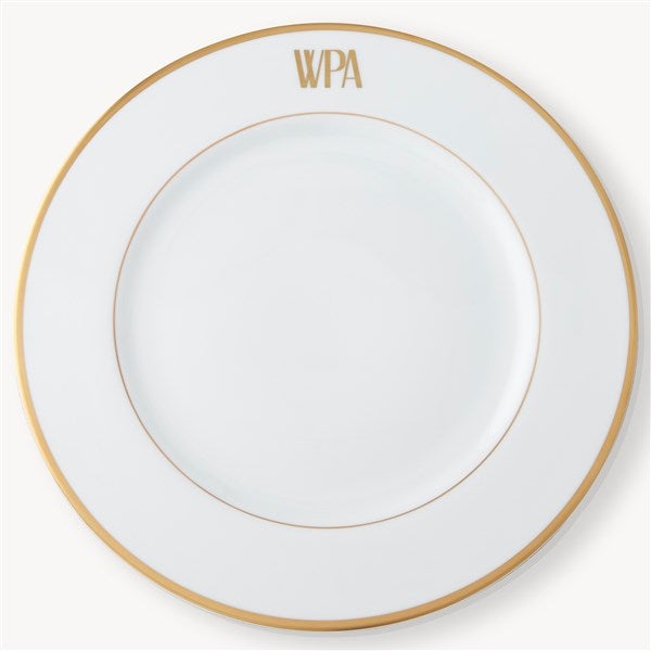 Pickard Signature Gold Monogrammed Charger Plate - 23708D
