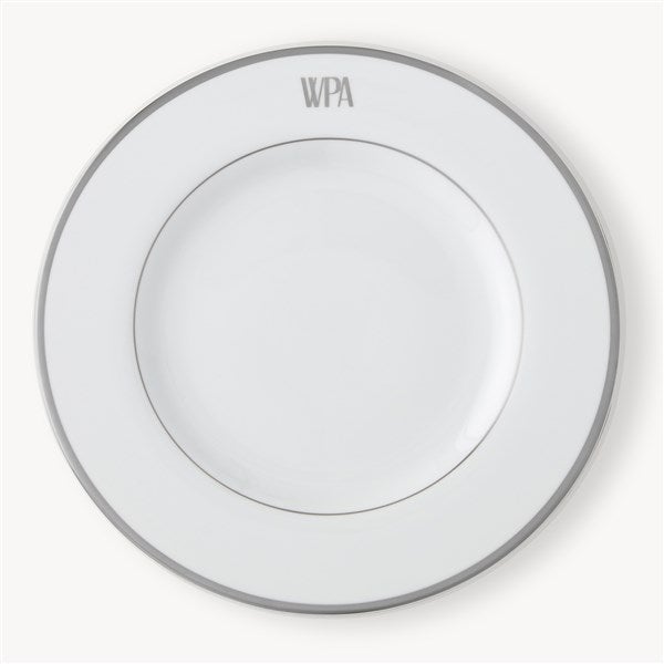 Pickard Signature Platinum Monogrammed Salad Plate - 23710D