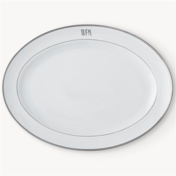 Pickard Signature Platinum Monogrammed Platter - 23717D