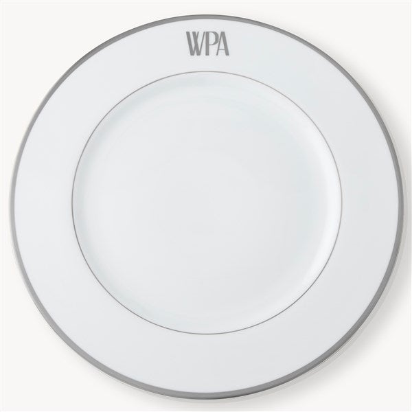 Pickard Signature Platinum Monogrammed Charger Plate - 23719D