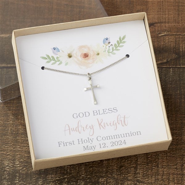 First communion crucifix shop necklace
