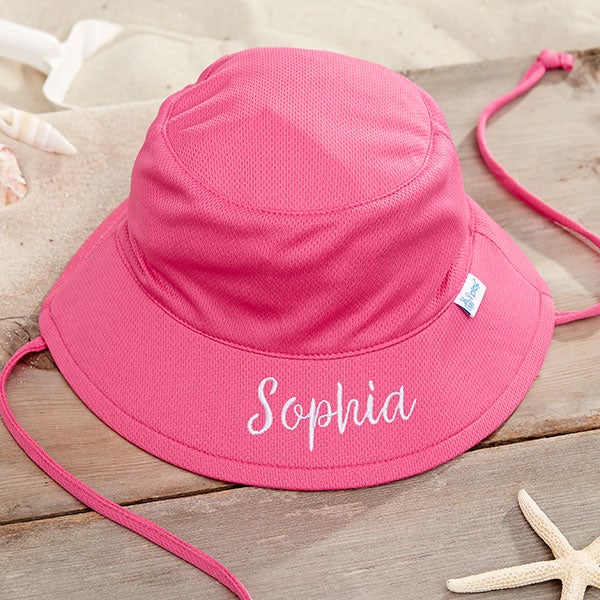 pink baby sun hat