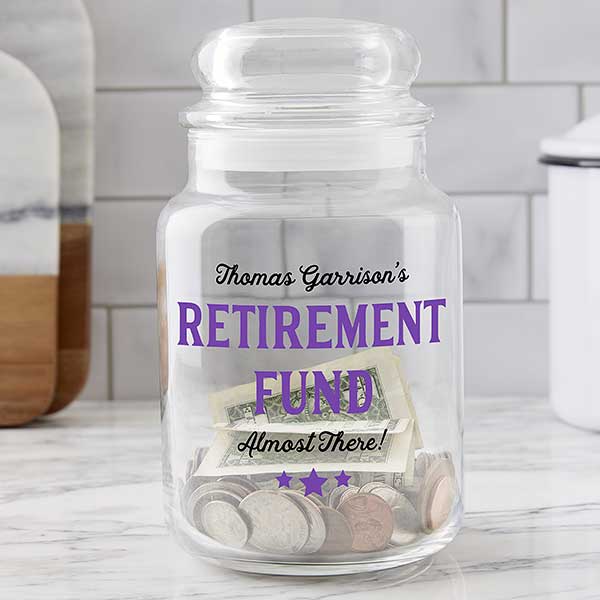 Personalized Retirement Fund Money Jar - 23747