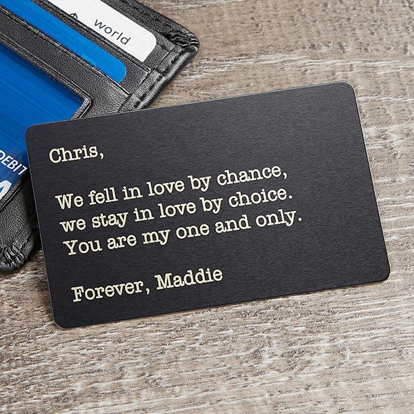 Personalized Wallet Card Insert I Love You For ALL That You Are