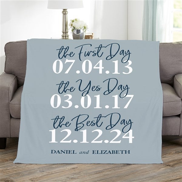 Personalized Wedding Blankets - The Best Day - 23754