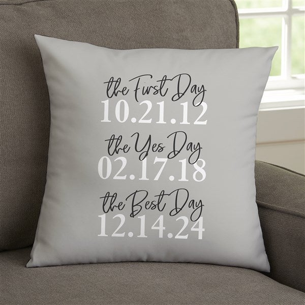 The Best Day Personalized Throw Pillows - 23755