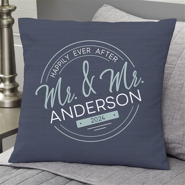Stamped Elegance Wedding Personalized Throw Pillows - 23757