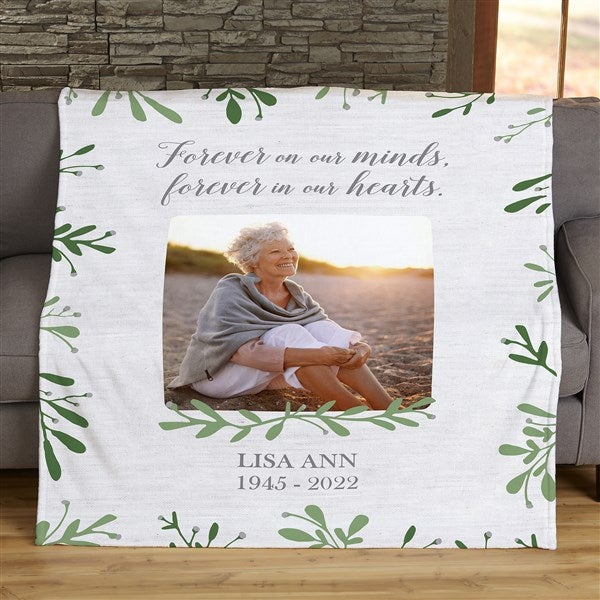 Botanical Memorial Personalized Photo Blankets - 23758