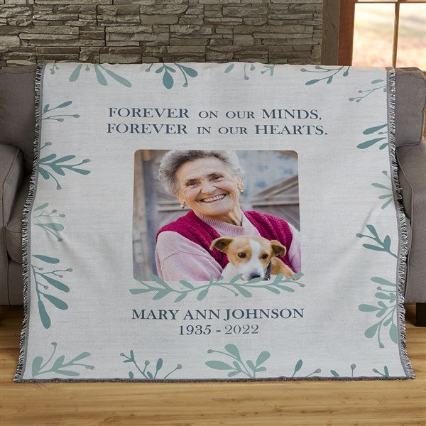 Botanical Memorial Personalized Photo Blankets - 23758