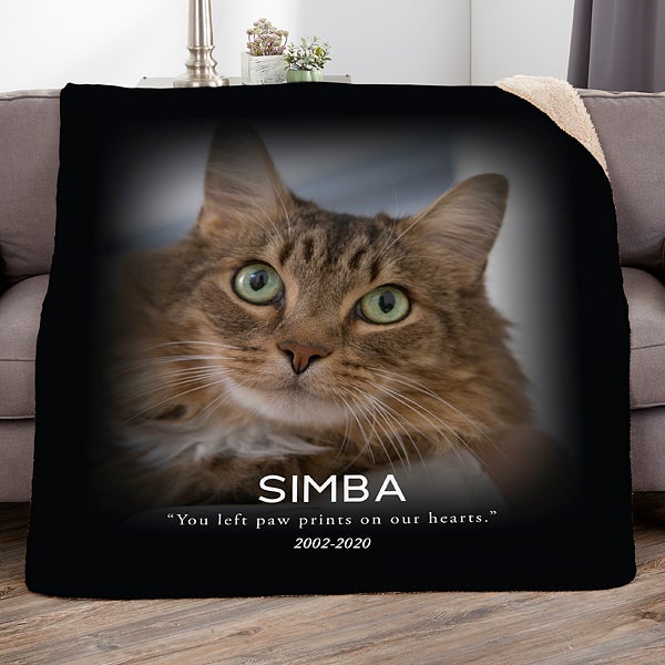 Pet Memorial Personalized Photo Blankets - 23760