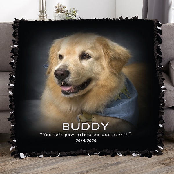 Pet Memorial Personalized 18-inch Velvet Photo Pillow