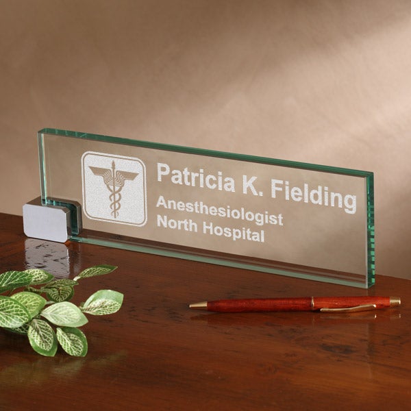 Personalized Desk Nameplate Medical Practice Design