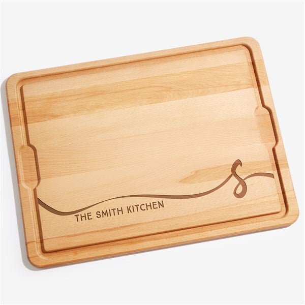 Script Initial Personalized Maple Cutting Boards - 23795