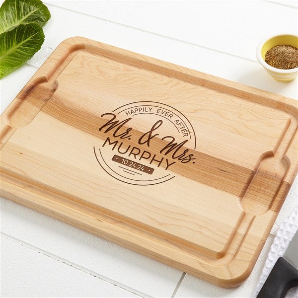 Stamped Elegance Personalized Maple Cutting Boards - 23797