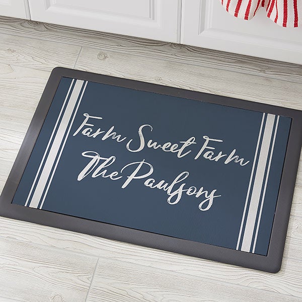 Farmhouse Expressions Personalized Kitchen Mat 18x27 For The Home Personalized Kitchen Mat 18x27