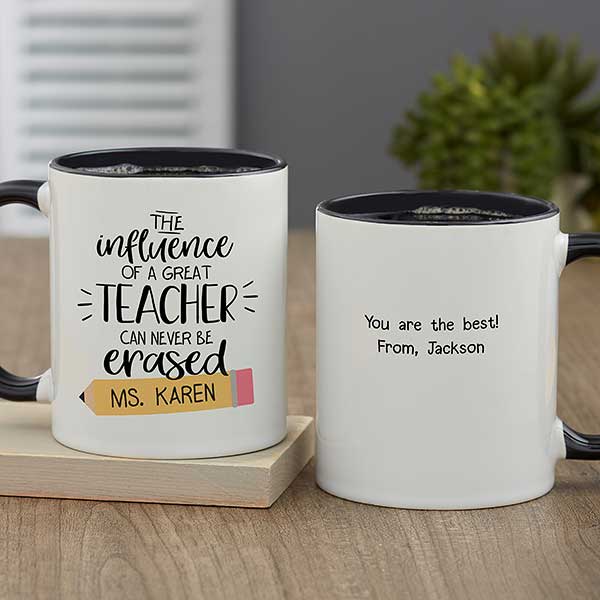 The Influence of a Great Teacher Personalized Teacher Mugs - 23820