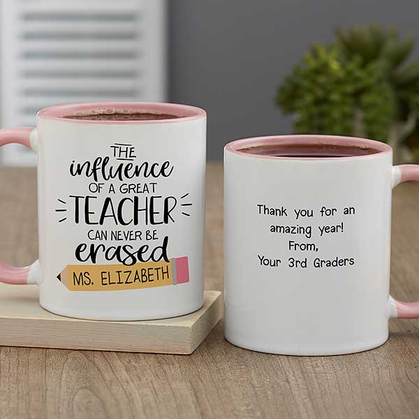 The Influence of a Great Teacher Personalized Teacher Mugs - 23820