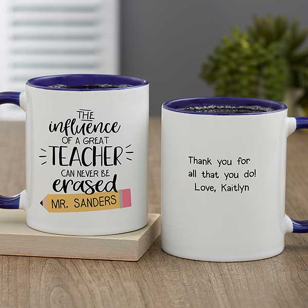 The Influence of a Great Teacher Personalized Teacher Mugs - 23820