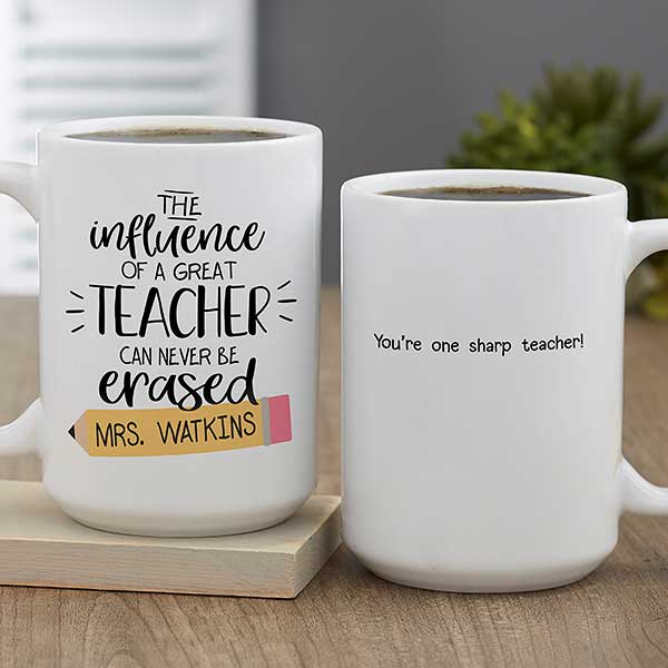 The Influence of a Great Teacher Personalized Teacher Mugs - 23820