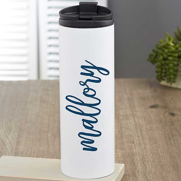 Scripty Style Personalized Travel Tumblers - 23837
