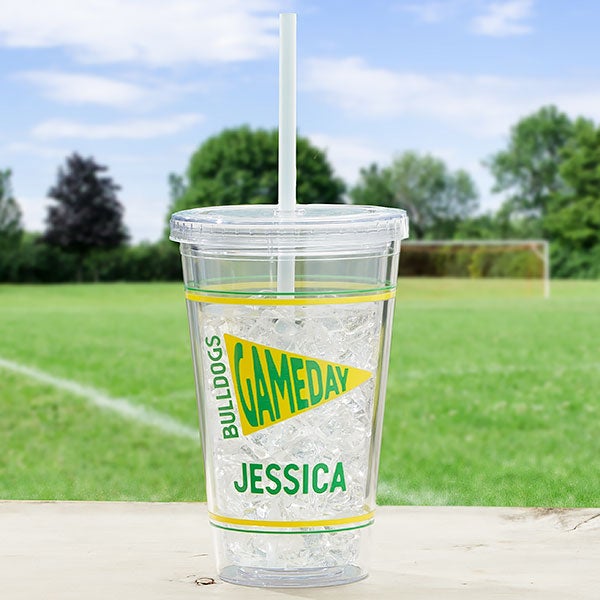 Sports Themed Personalized Acrylic Insulated Tumblers