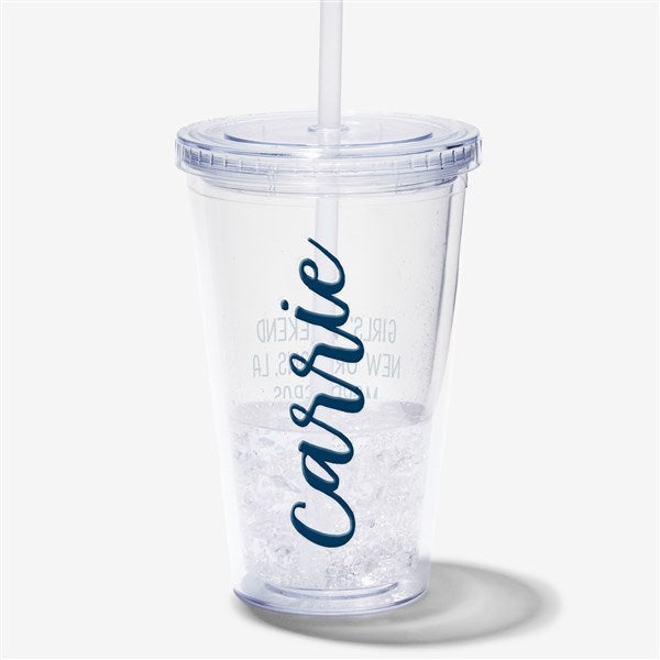 Scripty Style Personalized Acrylic Insulated Tumblers - 23846