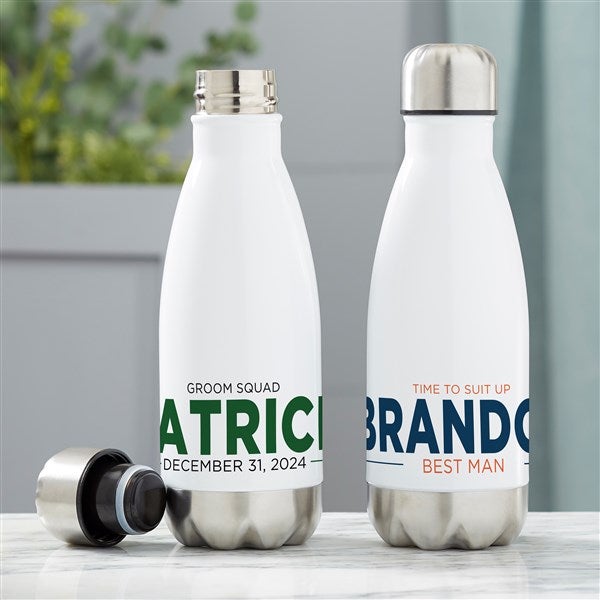 Wedding Party Personalized Insulated Water Bottles - 23848