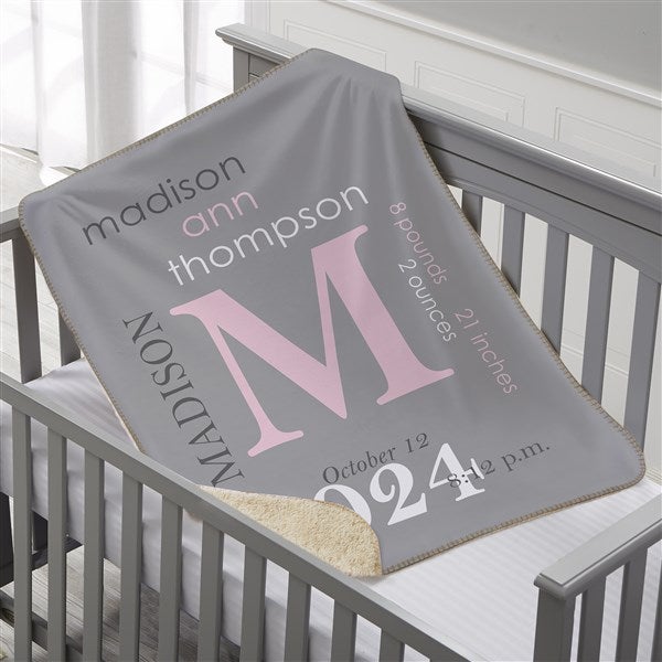 Personalized Baby Blankets - All About Baby Girl - 23856
