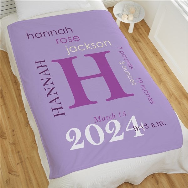 Personalized Baby Blankets - All About Baby Girl - 23856