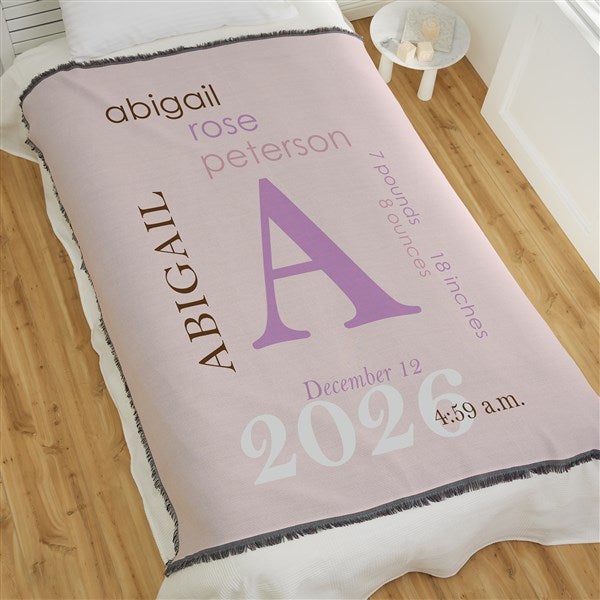 Personalized Baby Blankets - All About Baby Girl - 23856