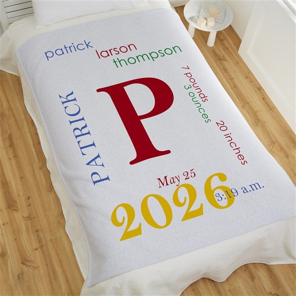 Personalized Baby Blankets - All About Baby Boy - 23857