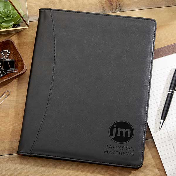 Modern Initials Personalized Full Pad Portfolio - 23947